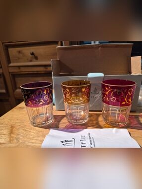 Partylite  3 PC Global  Fusion Votive  Glass Candle Holder  Trio New In Box